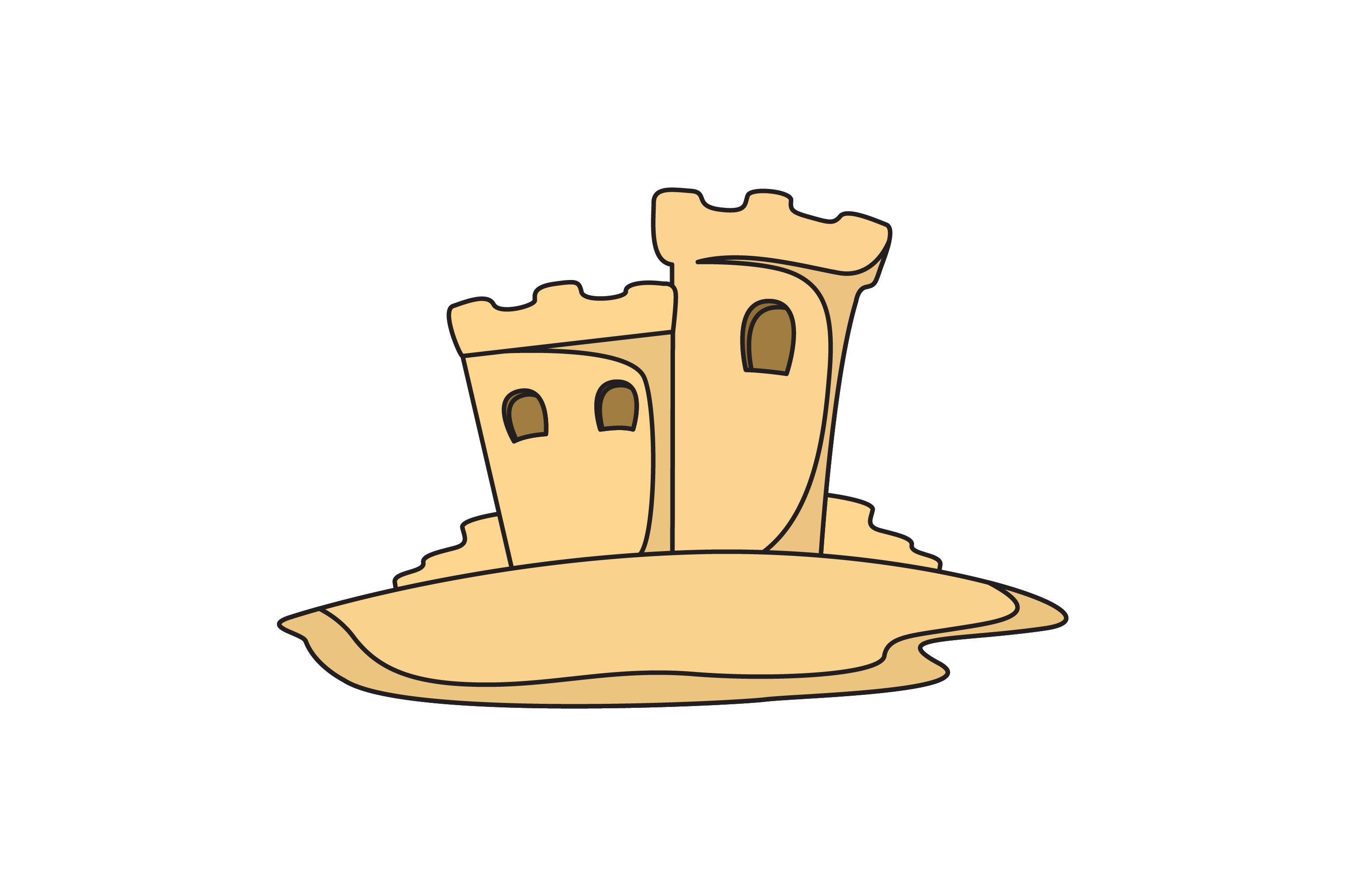 Summer Beach Sand Fill Line Icon-4 Graphic by goodcicadaid · Creative ...