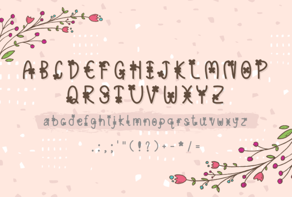 Butterfly Flowers Font - Preview 1