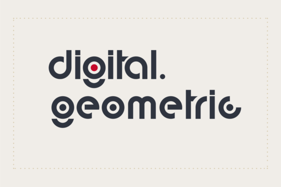Digital Geometric Font by 177Studio · Creative Fabrica font preview