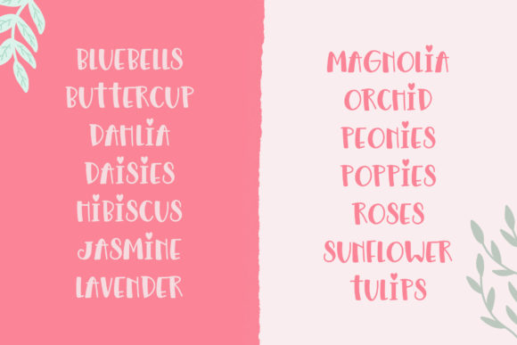 Floralista Font PNG with transparent background - Preview 4