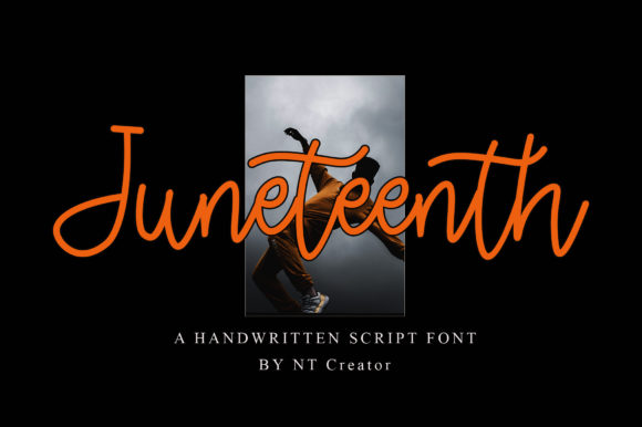 Juneteenth Font PNG with transparent background - Preview 5