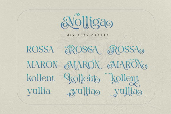 Nolliga Font PNG with transparent background - Preview 1