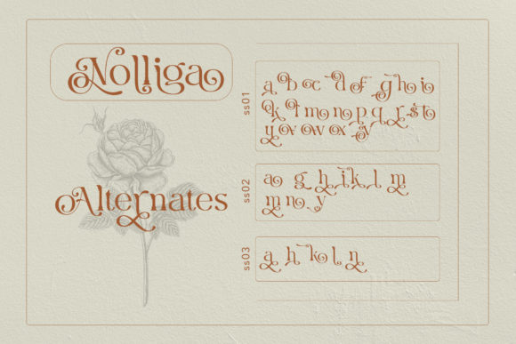 Nolliga Font PNG with transparent background - Preview 4