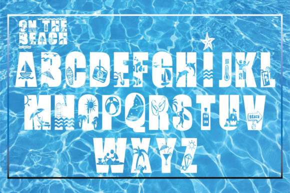 On the Beach Font PNG with transparent background - Preview 1
