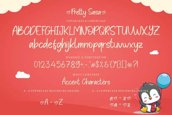 Pretty Sasa Font PNG with transparent background - Preview 3