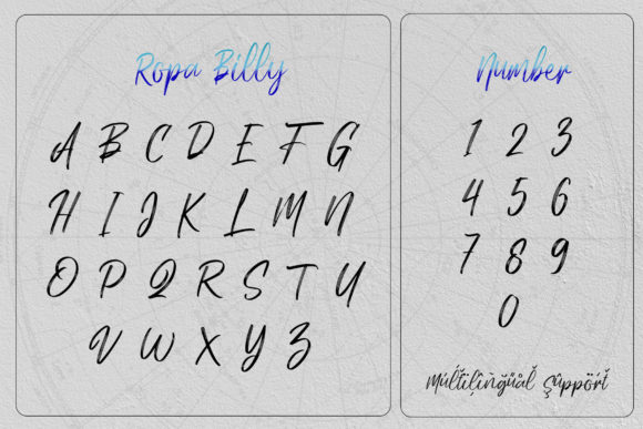 Ropa Billy Font PNG with transparent background - Preview 2