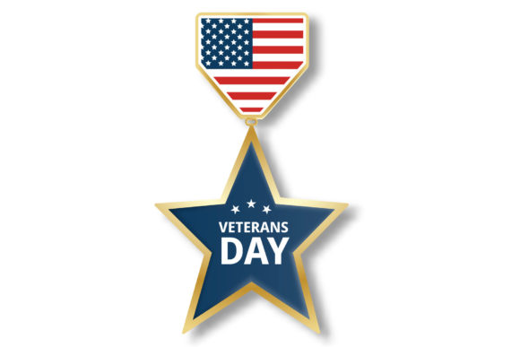 Veterans Day Star Icon Logo