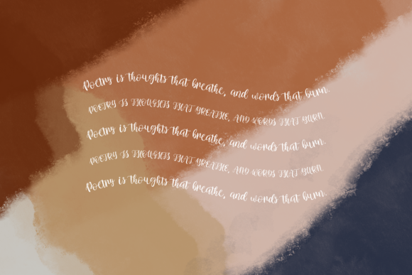 Beautiful Poetry Font PNG with transparent background - Preview 2