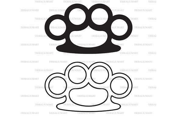 Brass Knuckles Design Graphic Illustrations By TribaliumArt