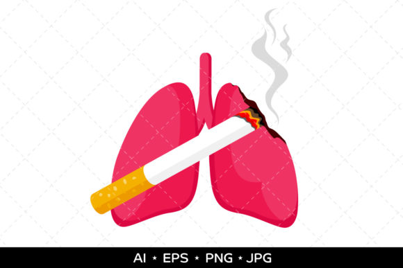 Burn Lung by Cigarette Graphic by wowowDesigns · Creative Fabrica
