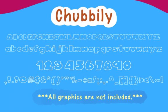 Chubbily and Starry Chubbily Font - Preview 1