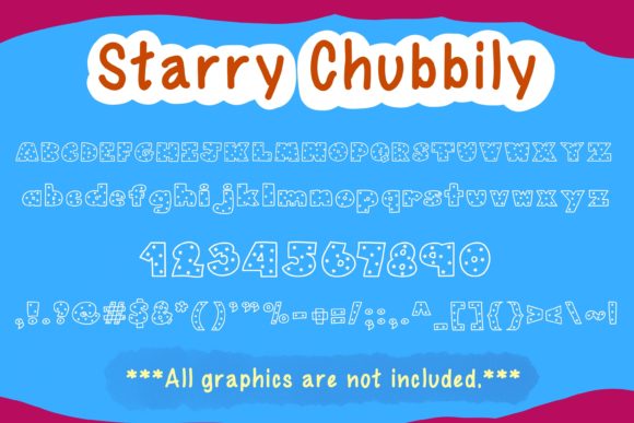 Chubbily and Starry Chubbily Font - Preview 2