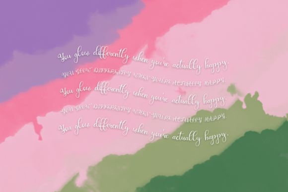 Heart Beaming Font font preview - 2
