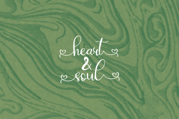 Heart Beaming Font font preview - 4