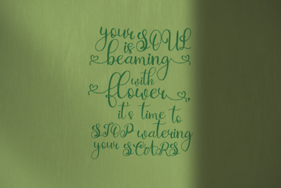 Heart Beaming Font font preview - 5