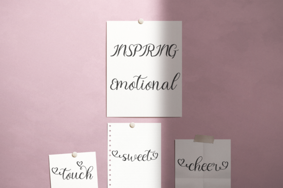 Heart Warming Font PNG with transparent background - Preview 3
