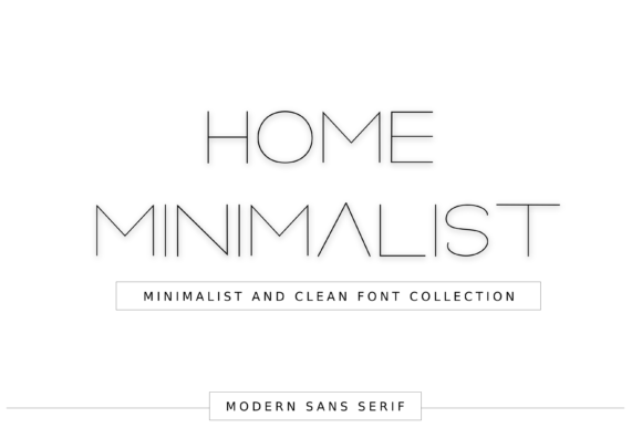 Home Minimalist Font by Goodrichees · Creative Fabrica font preview