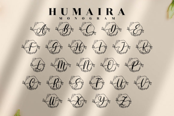 Humaira Monogram Font font preview - 5