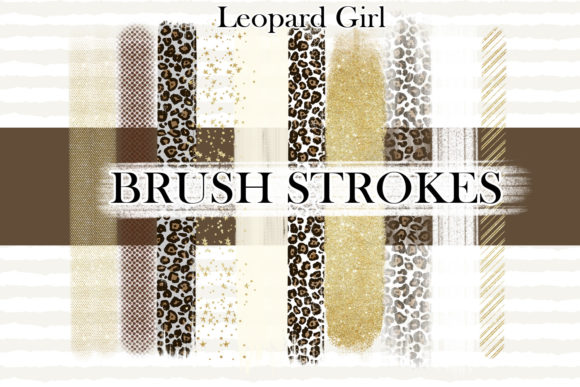 Leopard BRUSH STROKES Print Cute Png Graphic Illustrations By LerVik