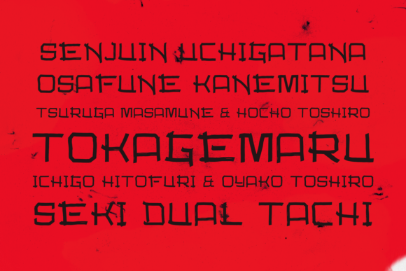 Magatama Font PNG with transparent background - Preview 1
