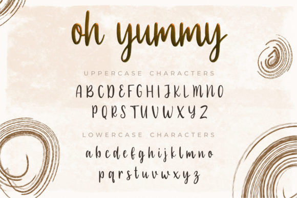 Oh Yummy Font PNG with transparent background - Preview 6