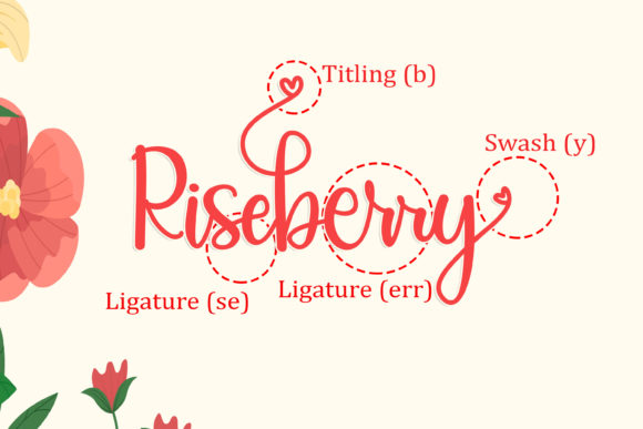 Riseberry Font PNG with transparent background - Preview 6