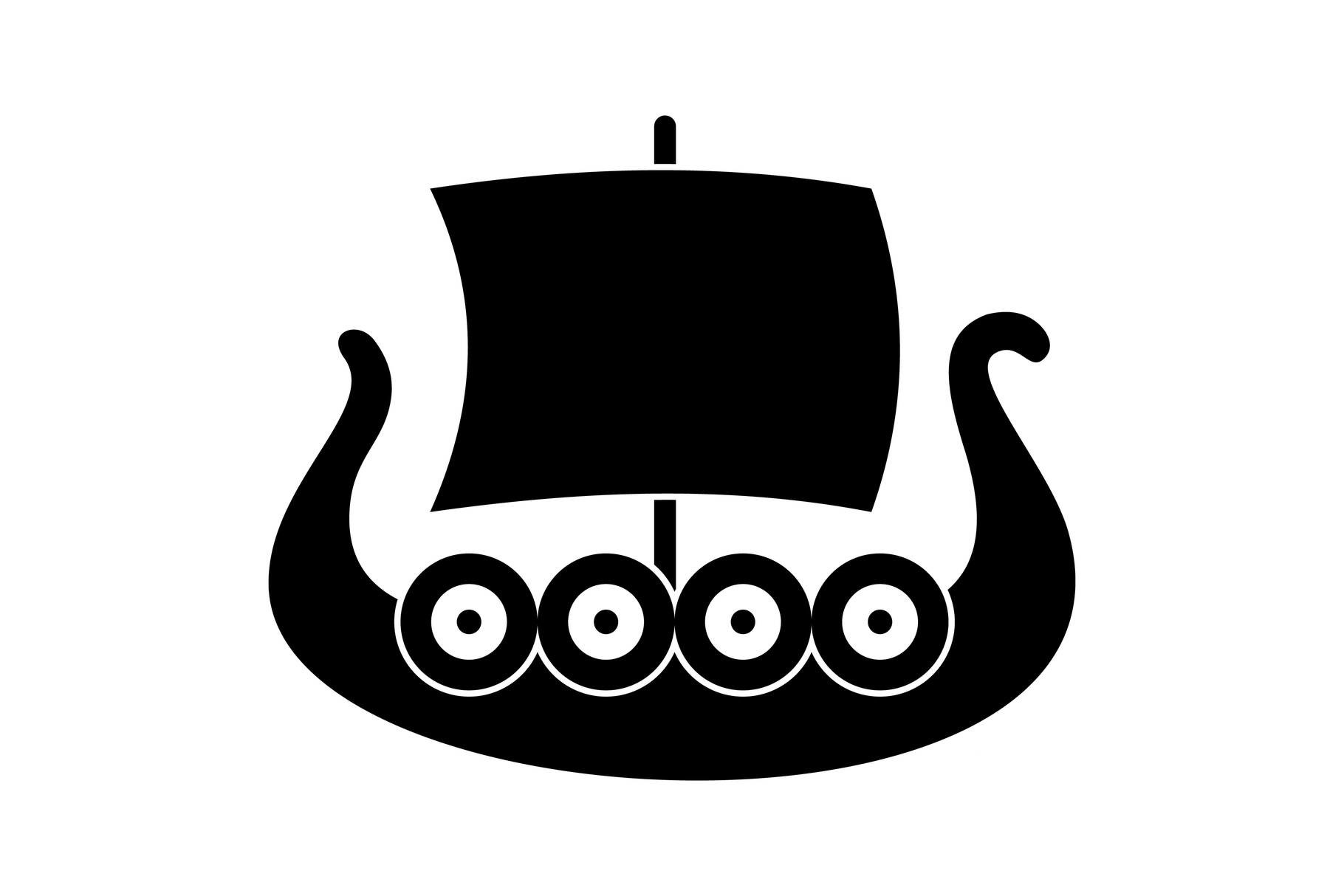 Ship Viking Icon, Simple Black Style Graphic by anatolir56 