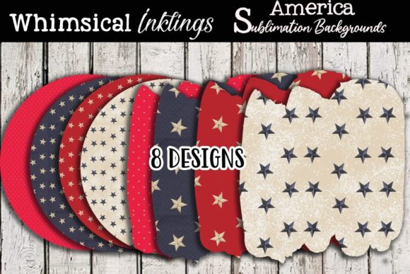 Americana Sublimation Background Grafik Papier-Muster Von Whimsical Inklings