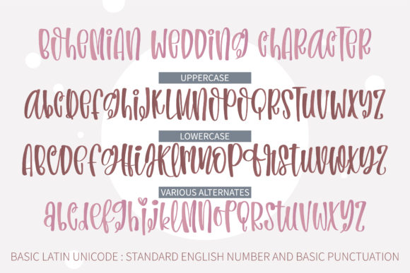 Bohemian Wedding Font PNG with transparent background - Preview 1
