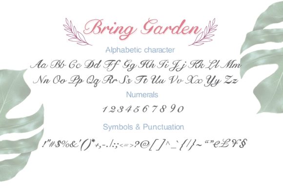 Bring Garden Font - Preview 1