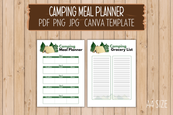 Camping Meal Planner Canva Template