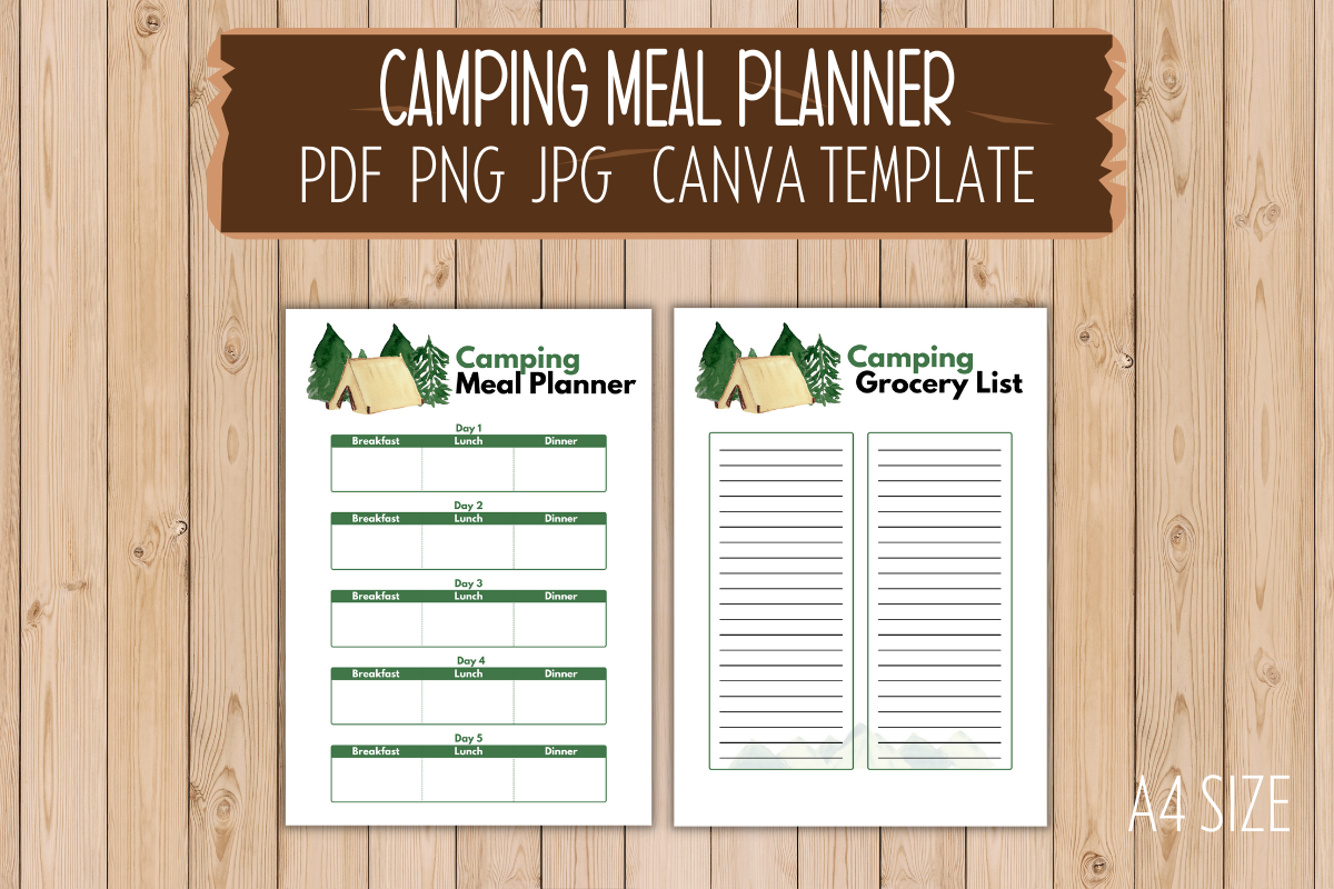 Camping Meal Planner Canva Template