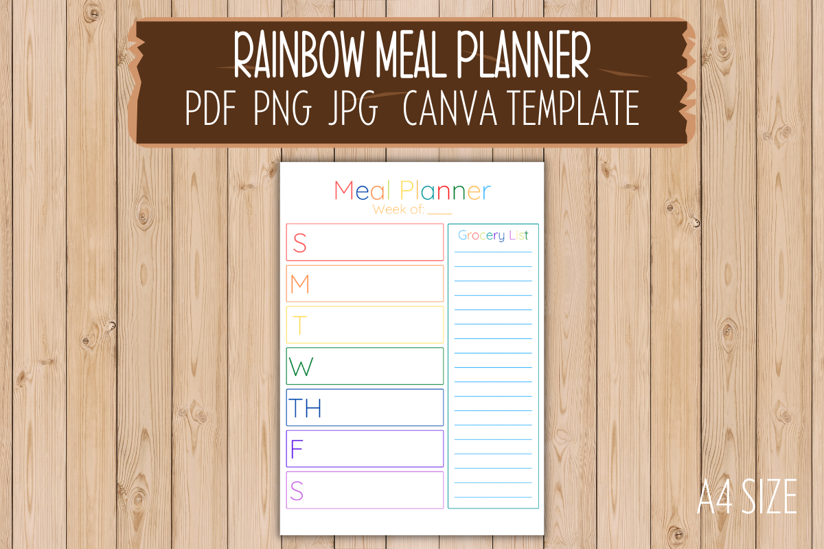 Colorful Meal Planner Template