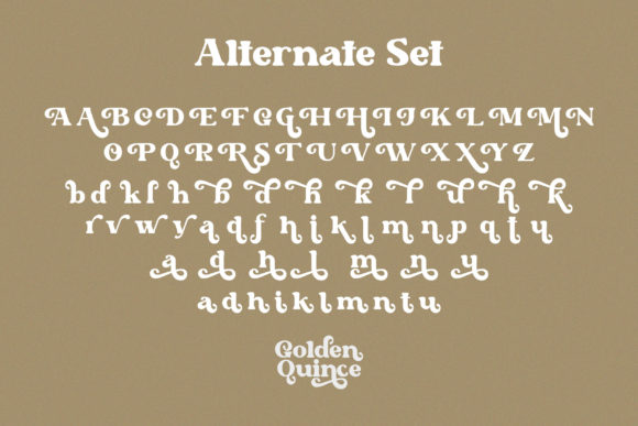 Golden Quince Font PNG with transparent background - Preview 6