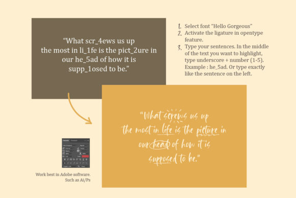 Hello Gorgeous Font - Preview 2