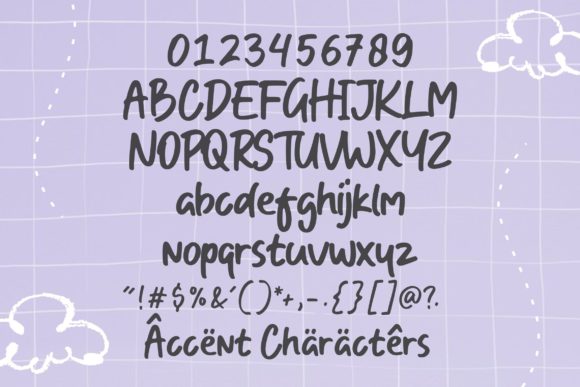 One Crayon Font PNG with transparent background - Preview 5