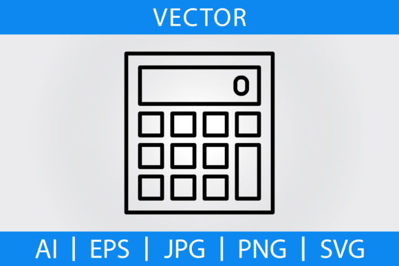 Vector Calculator Outline Icon Gráfico Iconos Por Muhammad Ali