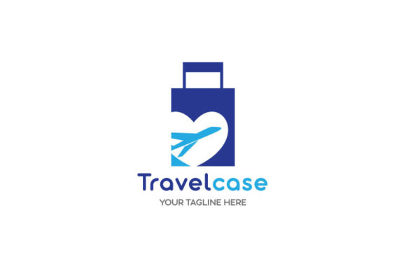 Travel Logos Airplane in Bag Logo Vector Gráfico Logos Por ahsanalvi