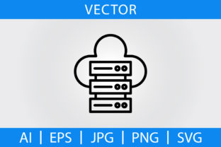 Vector Cloud Server Outline Icon Graphic by Muhammad Ali · Creative Fabrica