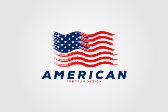 Grunge Flag of the United States Logo