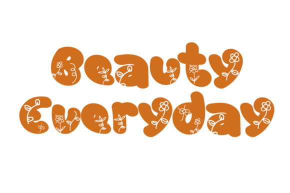Black Flower Font - Preview 3
