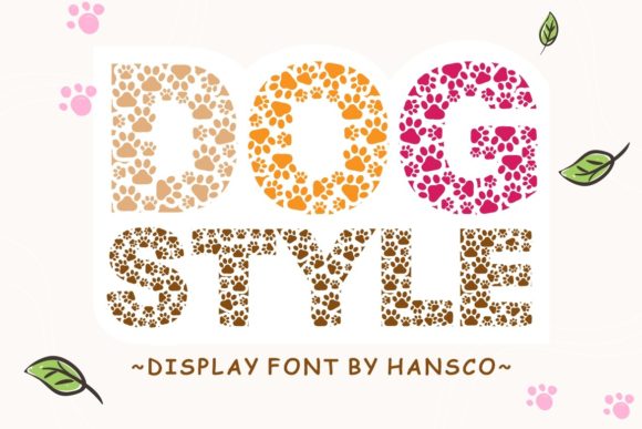 Preview specimen of Dog Style Font decorative font