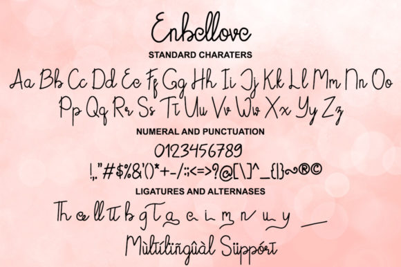 Enbellove Font PNG with transparent background - Preview 4