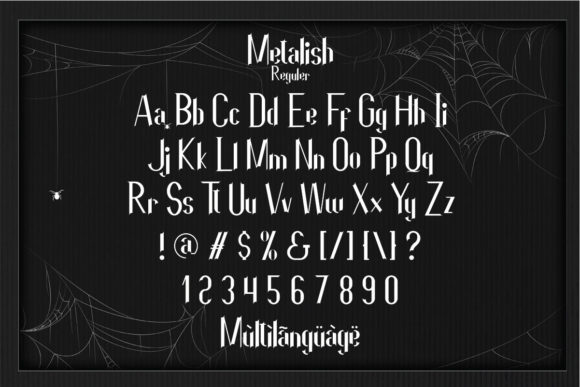 Metalish Font PNG with transparent background - Preview 3