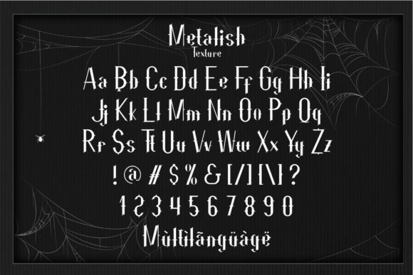 Metalish Font PNG with transparent background - Preview 6