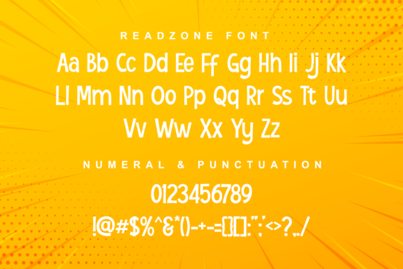Readzone Font PNG with transparent background - Preview 2