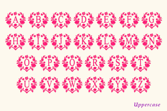 Bella Rose Monogram Font - Preview 3