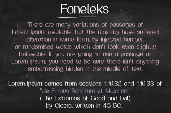 Foneleks Font PNG with transparent background - Preview 1