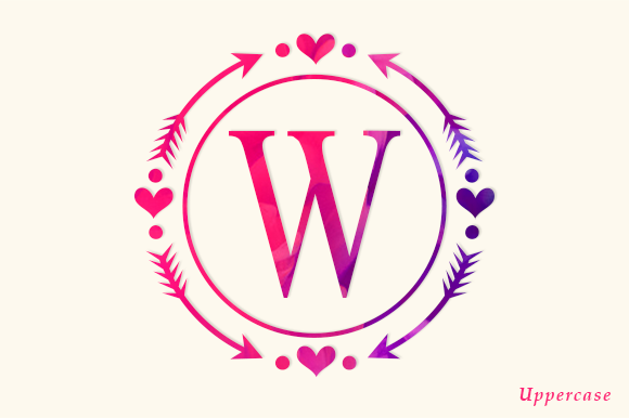 Heart Arrow Monogram Font - Preview 1