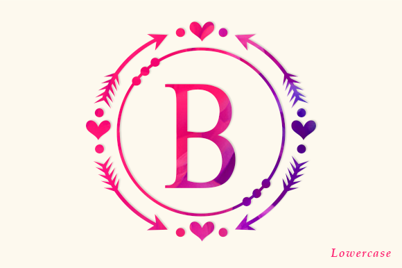 Heart Arrow Monogram Font - Preview 2